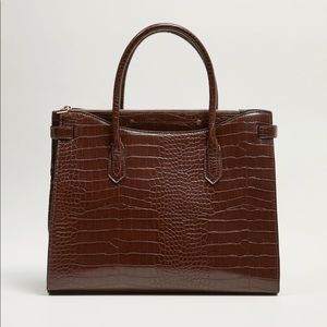 Mango Croc-effect bag
